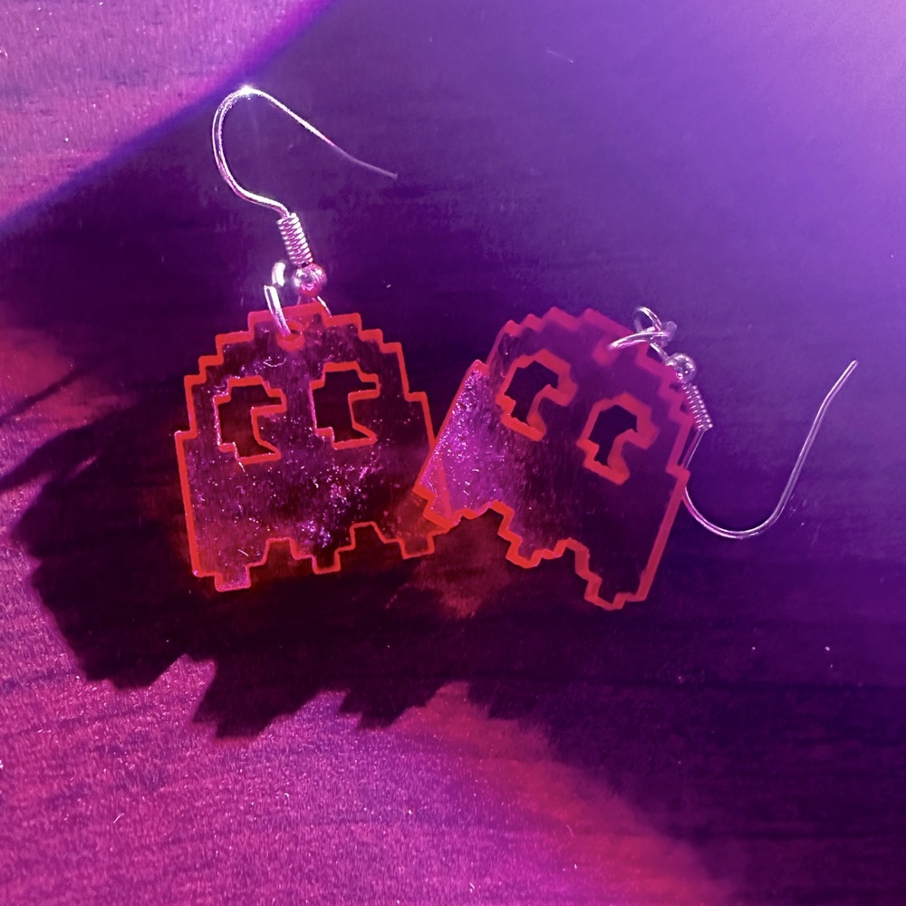 Pac-man earrings